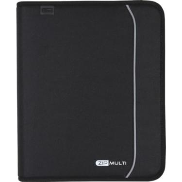 Imagem de Tilibra - Caderno Argolado Preto, Zip Multi, 20x27.5cm, 48 Folhas