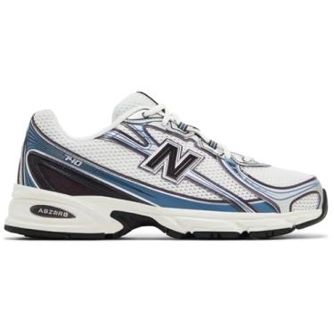 Imagem de New Balance Tênis masculino 740, Sea Salt White Plum, 7 Women/5.5 Men