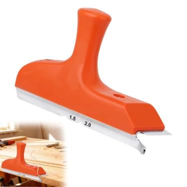 Imagem de Aparador de Bordas com Lâmina Aço Inoxidável e Cabo Ergonômico, Ferramenta para Marcenaria Ideal para Rebarbar Aplainar e Corrigir Bordas Madeira Folheado PVC ABS Superfícies Retas Curvas