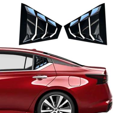 Imagem de XYHGM Para Nissan Altima 2019 2020 2021 2022 2023 2024 2025 Louvers de janela frontal Louvers de janela de ventilação de ar persianas cobertura de persiana acabamento acessórios exteriores 4 peças