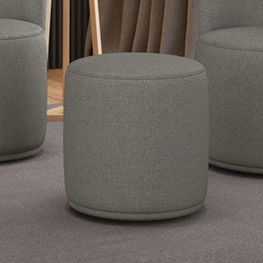 Imagem de Puff Redondo Orgânico Para Sala Malu Linho M11 - D'rossi Cor Grafite