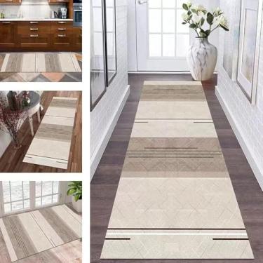 Imagem de HGTRH Tappeti Runner Passatoia, Tappeto per Cucina Antiscivolo Lavabile Lungo Non In Tessuto, Tappeto Camera Da Letto Moderno, por Ufficio Entrata Casa Cucina, Lavanderia D 120 x 250 cm