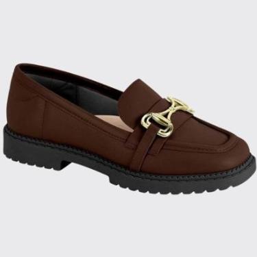 Imagem de Sapato Mocassim Slip On Feminino Fivela Ouro Confort Moleca 5823.101.9569-Feminino