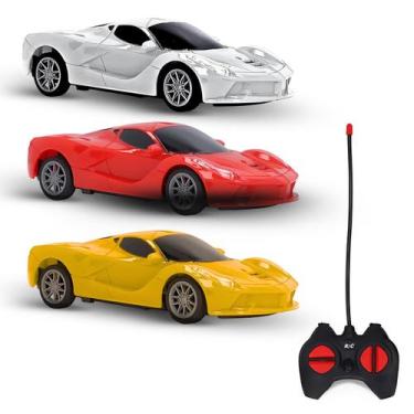 Imagem de Carrinho de Controle Remoto Brinquedo Carro Carrinho Ferrari Colorida 