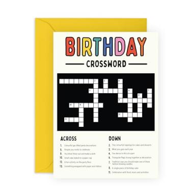 Imagem de Cartão de aniversário criativo e divertido - saudação de palavras cruzadas - ideal para amigos, família, crianças, adolescentes, adultos, filho, filha, mãe, pai, colega, sobrinho, sobrinho