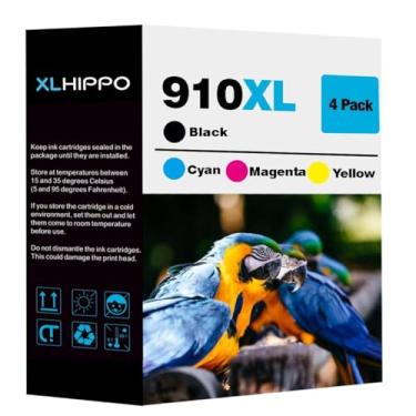 Imagem de Cartuchos de tinta de substituição 910XL para HP 910 pacote combo compatível com OfficeJet 8015 8010 8020 Series Office Jet Pro 8025 8028 8035 (preto e colorido)