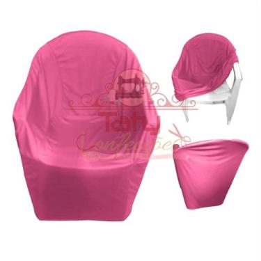 Imagem de Capa Cadeira De Plástico modelo com braço em malha premium cor:Rora-cl