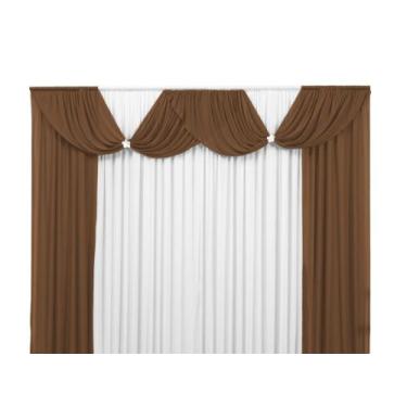 Imagem de Cortina Floripa Com Bandô + Presilha 2 Cores 2,00 x 1,70m Decoração Pa