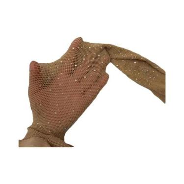 Imagem de Meia-calça Feminina Sexy Brilhante Com Strass, Em Rede, Fina, Para Fes