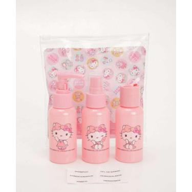 Imagem de Kit de Viagem Feminino 3 Peças Hello Kitty Sanrio-69049, UN, Rosa