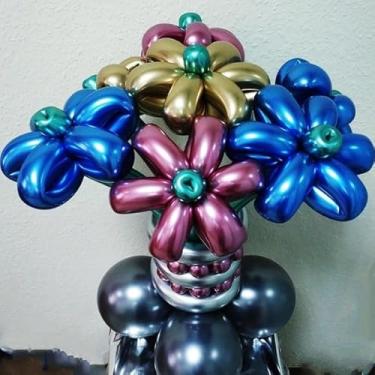 Imagem de 20 peças de balões longos para guirlanda de balões espessamento magro látex torcendo animais modelando decorações de festa de casamento Natal aniversário (multicolorido, 30 cm)