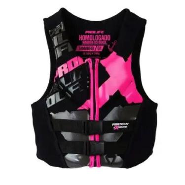 Imagem de Colete Salva-Vidas Homologado Hydro Citrus Rosa Tamanho G2 (85 Kg A 11