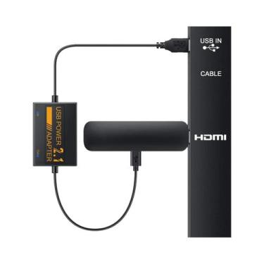 Imagem de Hub USB 4K Fire TV Stick Com Bateria De 1800mAh E Adaptador De Cabo De