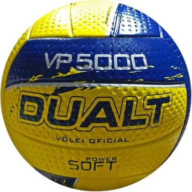 Imagem de Bola Volei Dualt VP 5000 Oficial -, Amarelo, Azul, 5
