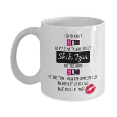 Imagem de DogsMakeMeHappy Caneca de café Shih Tzu, presentes Shih Tzu, presentes Shih Tzu para mulheres, presentes de cachorro Shitzu, presentes engraçados de Shih Tzu, presentes Shih Tzu para amantes de Shih Tzu, ideia de presente de cesta de Natal de aniversário