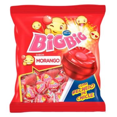 Imagem de Pirulito Chiclete Morango Big Big C/42 unids - 500g - Arcor