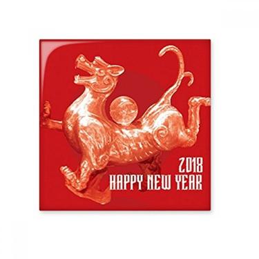 Imagem de Feliz Ano Novo Galo Piso de Cerâmica Brilhante Banheiro Cozinha Parede Decoração Presente Artesanato