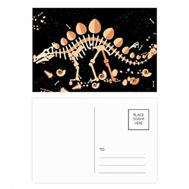 Imagem de Grama de dinossauro enorme estegossauro conjunto de cartão postal aniversário cartão de agradecimento