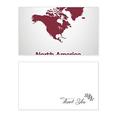Imagem de Mapa de contorno do continente da América do Norte cartão de agradecimento aniversário saudação casamento agradecimento