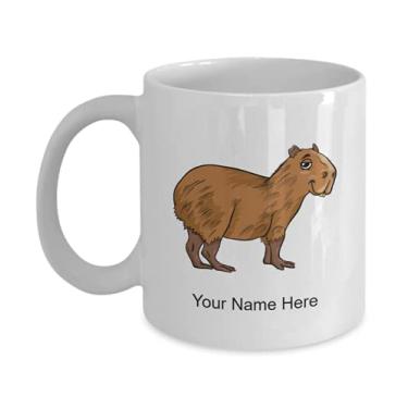 Imagem de Caneca capybar personalizada, copo de café capybar, ideia de presente capybar, copo capybar personalizado, caneca capybar personalizada - caneca de café 325 ml