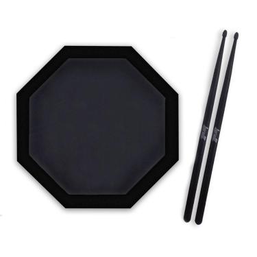 Imagem de Kit Pad Estudo Bateria 12Pol e Baquetas Fibra Torelli TQ020