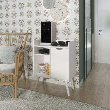 Imagem de Aparador Balcão Mesa Para Café/Bar Multifuncional Branco