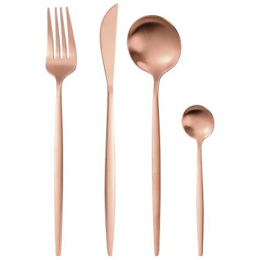 Imagem de Faqueiro 24 Peças Fracalanza Constantinne em Aço Inox - Cobre