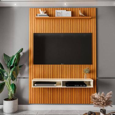 Imagem de Painel Ripado 3D para TV Até 60 Polegadas Print com Nicho 135cm