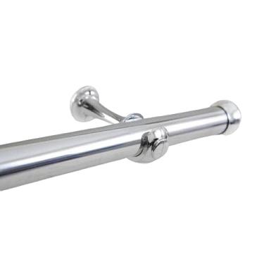 Imagem de Varão De Cortina 4 Metros 19mm Fino Bastão Completo Cromado