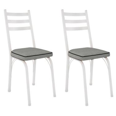 Imagem de Kit 2 Cadeiras Tubular Nara 141 de Aço Cromo