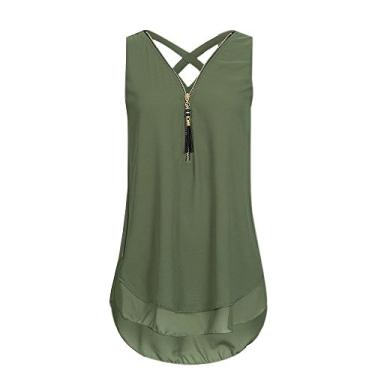 Imagem de Camiseta regata feminina estilo nadador com estampa estampada para sair, camiseta elegante de verão, blusa boho, colete formal, Preto, azul, verde, XXG