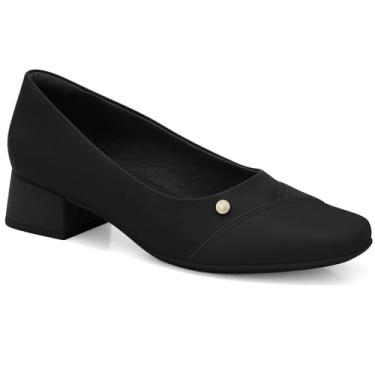 Imagem de Sapato Feminino Comfortflex Scarpin Salto Bloco Preto 37