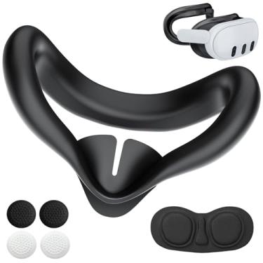 Imagem de Silicone Face Pad Cover Kit for Meta Quest 3, Specially Designed for Meta Quest 3 Facial Interface, for Meta Quest 3 Accessories, EVA Lens Cap, Rocker Cap
