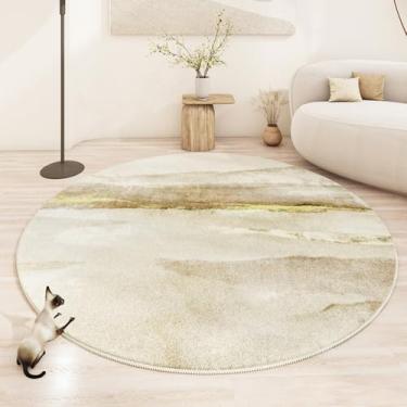 Imagem de Tapetes minimalistas modernos para o quarto grande área sala de estar decoração tapete redondo engrossado casa pelúcia lounge tapete, m, 300x300cm