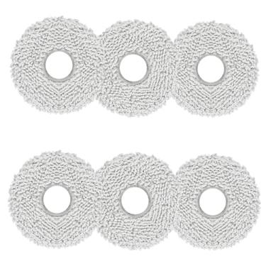 Imagem de Frexusuent Almofada de Esfregão para Ecovacs X2 Omni/T20 Omni/T10 Omni/X1 Omni/X1 Turbo/T30 Pro/T30S Comb/T30S, para Yeedi M12 Pro+, 6 Peças de Microfibra Laváveis e Reutilizáveis