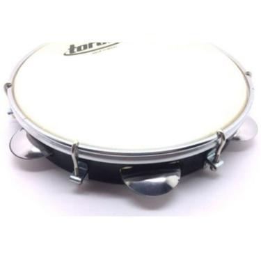 Imagem de Pandeiro 10 Torelli Abs Pele Animal Tp300 Preto