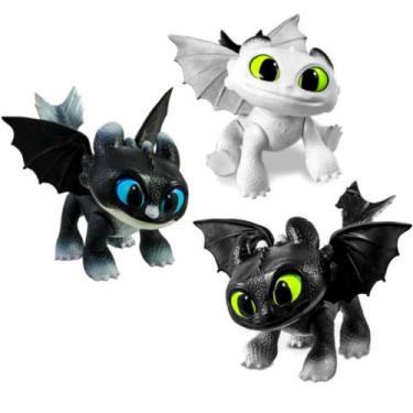 Imagem de Kit 3 Bonecos Articulados Dawn Dusk e Eclipse como Treinar seu Dragão 