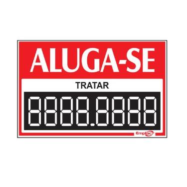 Imagem de Placa - aluga-se / em ps 30 x 20cm emplac br