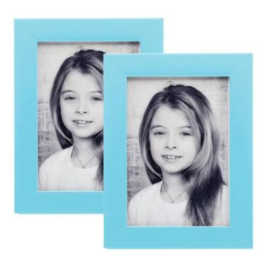 Imagem de 2 Porta Retratos ul-Bebê C/Vidro 10X15 Madeira Laqueada - Geral