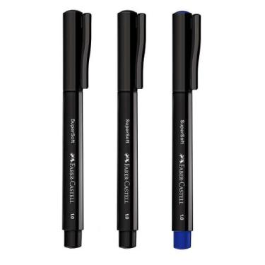 Imagem de Caneta Hidrográfica 1.0mm Ponta Média Porosa Supersoft Pen Faber Caste