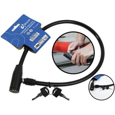 Imagem de Trava De Segurança Anti Furto Cadeado Para Bicicleta Com Chave 8mm x 6