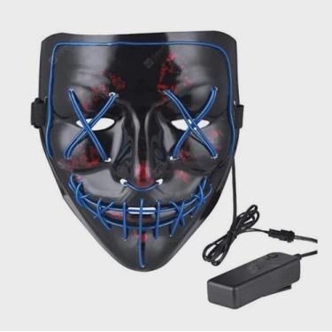 Imagem de Máscara De Terror Uma Noite De Crime Azul Acessório Fantasia - Hallowe