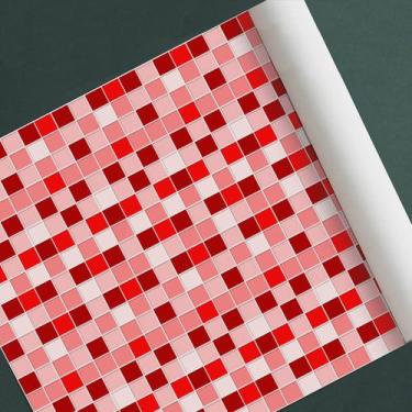 Imagem de Papel de parede adesivo azulejo ladrilho modelo pastilha - D. Lima Pro