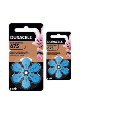 Imagem de Pilha Auditiva 675 Duracell Original Longa Duração C/12 Un