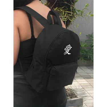 Imagem de Mochila Small SIMBOLO JAPONES Bolsa Escolar Trabalho Viagem Mala Facul