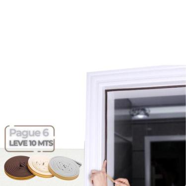 Imagem de Fita Veda Fresta Porta Janela Adesiva 2mm 4mm 6mm Rolo 10 mts - Domik,