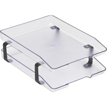 Imagem de Caixa Correspondência Dupla Acrílica Classic Cristal - Acrimet