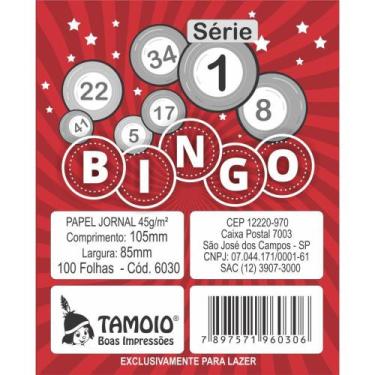 Imagem de Bloco para Bingo Jornal 105X85MM 100 Folhas S16-30 Pacote com 15 - Tam