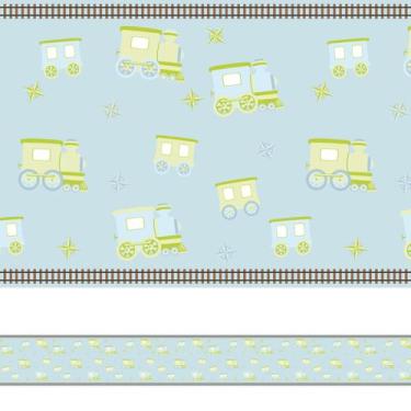 Imagem de Faixa Decorativa Adesiva Infantil Trem 6mx15cm - Quartinhos