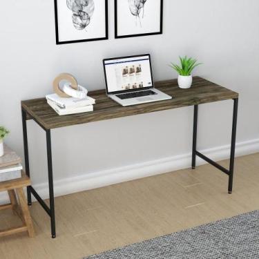 Imagem de Escrivaninha Dynamica Industrial 135 cm - Carvalho Dark/Preto - Yescas